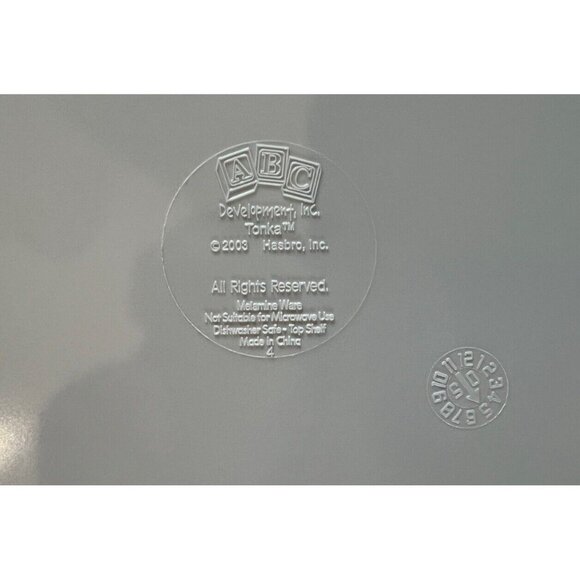 2003 Tonka Plates Melamine Lot Of 2 - Picture 5 of 6